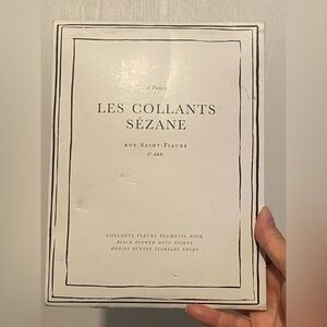 New Sézane "Collants Fleurs Plumetis Noir" (Black Flower Dots Tights size M